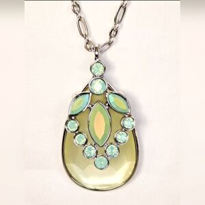 Beautiful Lia Sophia "CRYSTAL COVE"  Pendant Necklace,  30-33", NWOT